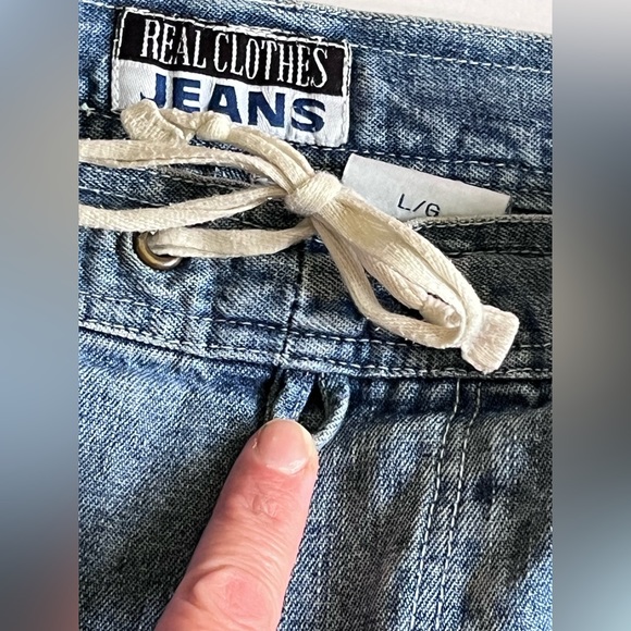 Vintage denim jean shorts / sz l - real clothes jeans - Picture 3 of 3
